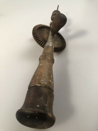 Set Of 2 Rare Antique Vintage Hand Drill Bit Carpentry Tool 3