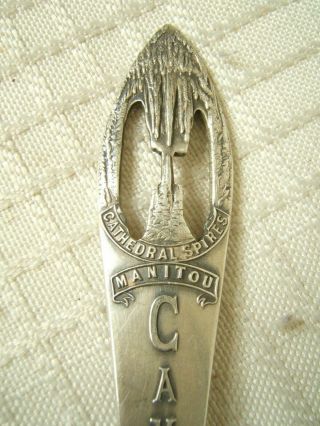 Sterling Silver Souvenir Spoon Cave Of The Winds Co Cut Out Handle