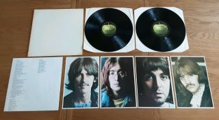 The Beatles White Album - Rare Double 12 " Apple Stereo Vinyl Lp Set Complete