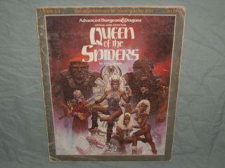 Ad&d 1st Ed Module - Gdq 1 - 7 Queen Of The Spiders (ultra Rare With Map Book)