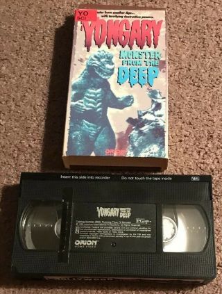 Yongary Monster From The Deep Vhs Tape 1969 / 1989 Godzilla Orion Rare