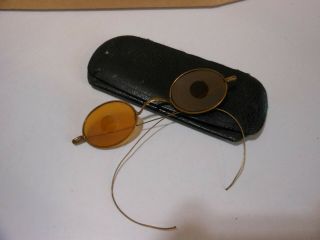 Antique Civil War Era Sharp Shooters Glasses With Case