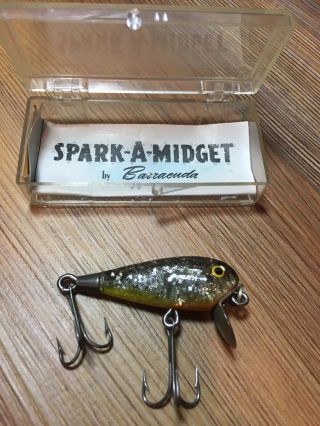 Vintage Fishing Lure Rare Barracuda Spark A Midget Tough Florida Bait W/box