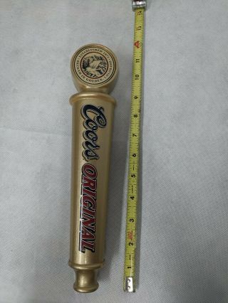 Rare Vintage Coors Gold Beer Tap Handle 11 " Tall Man Cave / Bar