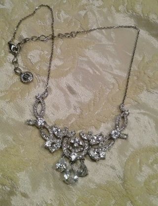 Rare Vintage Givenchy Crystal Statement Necklace