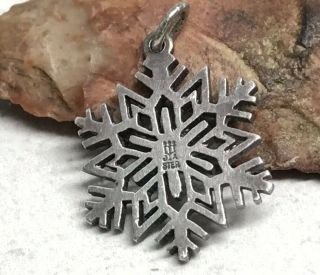 Vintage James Avery Sterling Silver Rare Retired Snowflake Charm Pendant