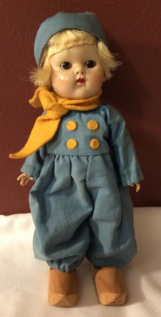 1952 Vintage 8 " Vogue Ginny Doll " Holland Boy " Strung Complete Outfit Tagged
