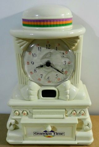 Vintage Rare 1988 Homestar Grandpa Time Clock Cassette Player Alarm Clock