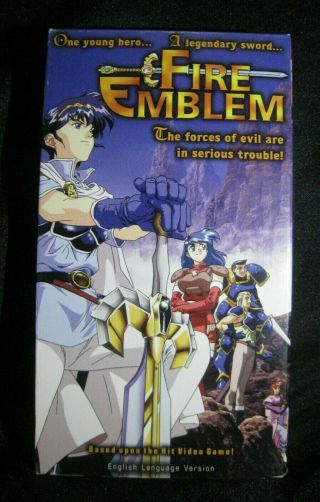 Fire Emblem (vhs,  1998) Adv Nintendo - Rare Anime - English Dub Out Of Print