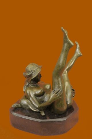 Beautifull rare Bronze statue nude woman good quality signed Figurine Figure Art 2