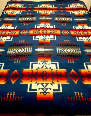 Rare Vintage Pendleton Chief Joseph Beaver State Blanket Made In Usa 60”x78”