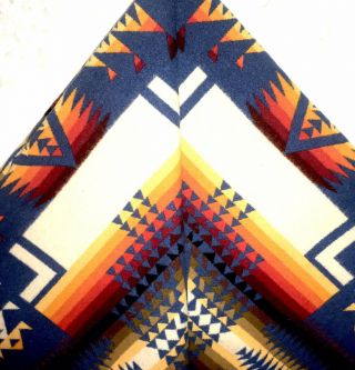 RARE Vintage Pendleton Chief Joseph Beaver State Blanket Made In USA 60”x78” 2