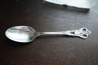 Vtg Rw Sterling Silver Holly Berry Pattern Spoon Champer Of Commerce Rochester