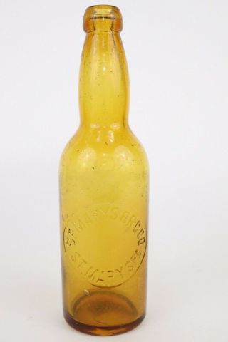 Antique Pre - Prohibition St.  Marys Brewing Co Pa Baltimore Loop Amber Beer Bottle