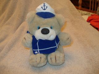 Vtg Rare Russ Admiral 7 " Captain Sailor Teddy Bear Plush Soft - Korea 259