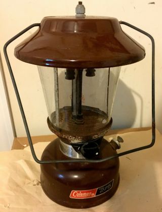 Vintage Coleman 275 Brown Lantern - Pyrex Globe - 8 79 - Needs Cleaning - Classic Usa