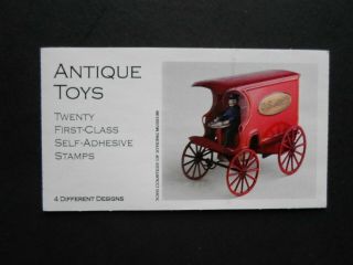 2002 Antique Toys - Cat 3629b,  C,  D Bk291 Twenty 37 Cent Booklet Mnh