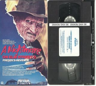 A Nightmare On Elm Street 2 Vhs Rare 1st Print Media Ent.  Horror,  Death