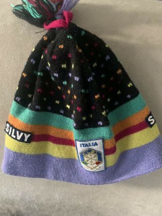 Vintage 80s Official Italia Ski Team Hat By Silvy.  Fisi.  Collectors Item,  Rare