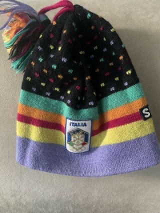 Vintage 80s Official Italia Ski Team Hat by Silvy.  FISI.  Collectors Item,  Rare 3