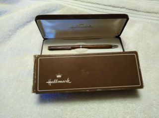 Vintage Hallmark Wooden Mechanical Pencil,  Case,  Box Rare