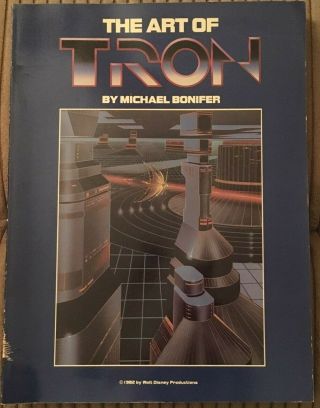 The Art Of Tron 1982 Disney Film Companion Book; W/ Rare Peter Ellenshaw Promo