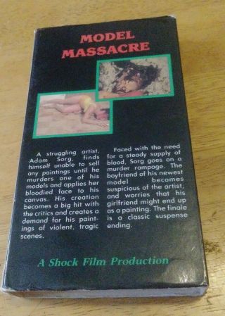 Model Massacre Vhs Rare Horror Gore Slasher Herschel Gordon Lewis BFPI video 2