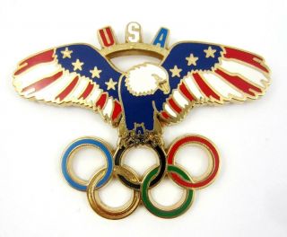 RARE USA NOC OLYMPIC TEAM PIN LILLEHAMMER 1994 OLYMPICS OFFICIAL OLYMPIC PIN 3