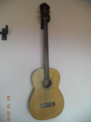 Bulgarian Very Rare Acoustic Bass Guitar Orpheus