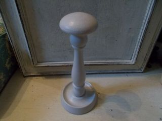 Vintage Wooden Hat Display Stand Millinery Stand Painted Grey Slight Fault