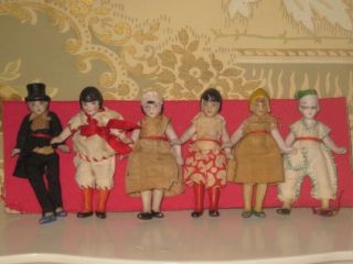 Final Price Rare Factory 2 3/4 " Antique German Hertwig All Bisque Dolls