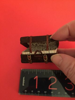 RARE Vintage ARTISAN made doll house Miniature TRUNK very detailed workmanship 3