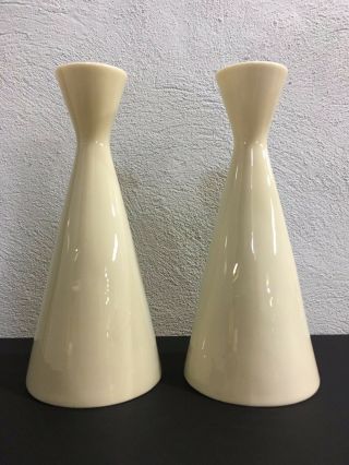 Rare Vintage Lenox Bud Vases - Pair - Coupe Off White - Pre 1952