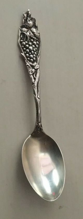 Vintage Art Nouveau Style 5.  5” Sterling Silver Spoon 21 Grams