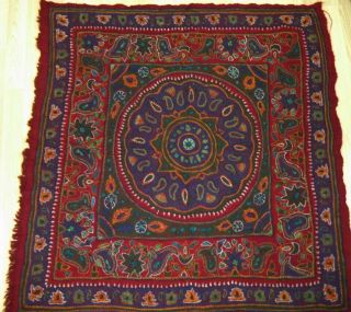 Islamic,  Early 20th Century,  Kerman Textile Embroidery Pateh,  Hand Made