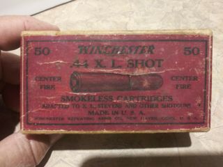 RARE Antique Winchester.  44 X.  L SHOT Empty SMOKELESS CARTRIDGE Box Lid 2