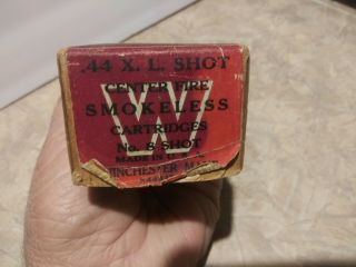 RARE Antique Winchester.  44 X.  L SHOT Empty SMOKELESS CARTRIDGE Box Lid 3