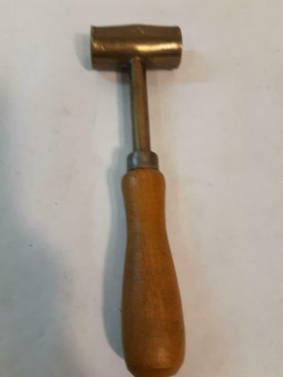 Vintage Antique Hammer Copper And Wood