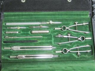 Vintage/antique Ecco Co Germany Mechanical Drafting Tool Set 9625 1/2 W Case