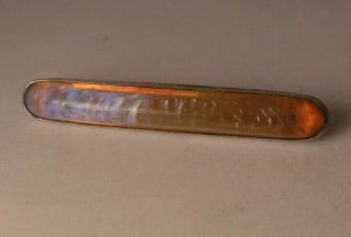 Antique Victorian Dragons Breath Art Glass Opal Vtg Sterling Silver Brooch Pin