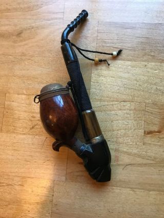 Antique Vintage Wood Pipe Tobacco Carved No Marking Bruyere? Czechoslovakia?