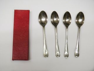 Set Of 4 Vintage Solid Silver Teaspoons 1929/ 1931