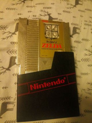 Nes The Legend Of Zelda Gold Cartridge With Nintendo Sleeve Rare