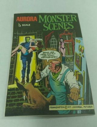 1971 Aurora Vampirella Monster Scenes Model Kit Instructions & Comic Rare