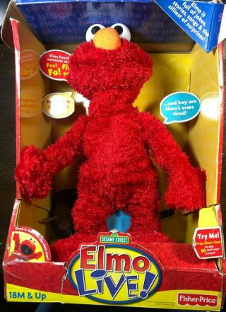 Elmo Live Collectible Nib Rare 2008 Sesame Street Doll Fisher Price