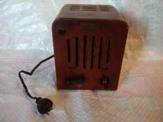Early Wood Antique / Vintage Executone Ac Or Dc Vacuum Tube Intercom Speaker Old