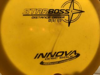 Rare Patent s “Broken Box” Champy Star Boss 174g Innova Disc Golf OOP 7.  5/10 3