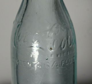 Antique Early 20thC Coca Cola Embossed Script Straight Bottle Wilmington Del.  2 2