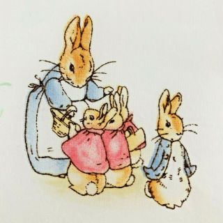 Pottery Barn Kids Crib Fitted Sheet Toddler Peter Rabbit Beatrix Potter Rare