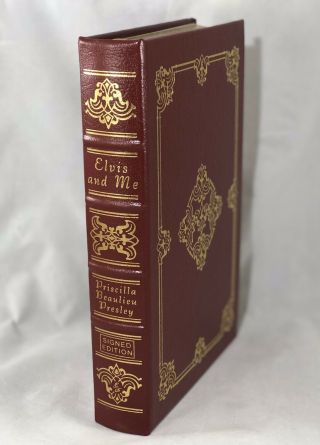 Elvis And Me Signed Easton Press Leather Bound By Priscilla Presley Very Rare